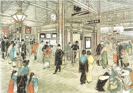 明治期の旧新橋駅（1901年）