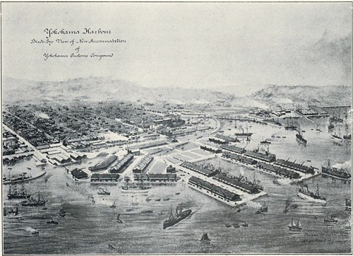 明治時代の横浜港（1910年作成）
